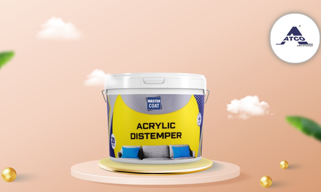 Mastercoat Acrylic Distemper Water Based Wall Finish Paint for Interior Surfaces, Smooth High Gloss Decorative Coating with Good Coverage and Easy Application for Home, Office and Commercial Walls